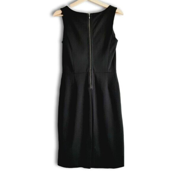 BANANA REPUBLIC | Bi-Stretch Square Neckline Sheath Dress Knee Length LBD Sz 4 - Picture 8 of 14